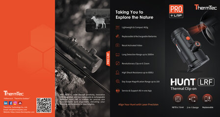 ThermTec Hunt 650 Pro  LRF Thermische Clip On / Voorzetkijker 