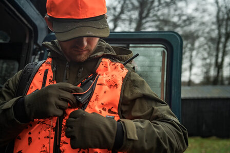Seeland Trax Blaze Waistcoat &ndash; CE-gecertificeerde High-Vis Jachtbodywarmer met InVis&reg; Camouflage