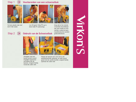 Virkon&trade; S Desinfectiemiddel  50 gram voor 5 liter&ndash; Effectief tegen RHD/VHD, Myxomatose &amp; 500+ Pathogenen | Profes