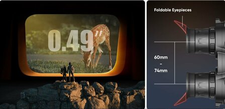 HIKMICRO Habrok Pro HX60LS &ndash; Professionele 4K Multispectraal Warmtebeeld Verrekijker