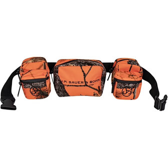 Sauer Jachtgordel Oranje &ndash; Geruisarme, Waterdichte Heuptas met Afneembare Tassen  Rugzak-alternatief