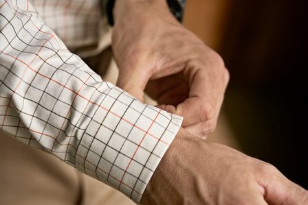 H&auml;rkila Portfield L/S Shirt - Mandarin Check