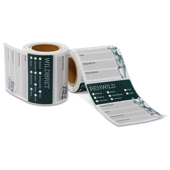 Landig jachtetiketten Z01050 voor vacu&uuml;mzakken &ndash; etiketten voor wildvlees en wildbraad