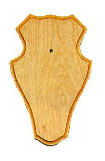 Trofeeplank Ree 22x13cm afgerond licht incl uitsparing 5st (eik)