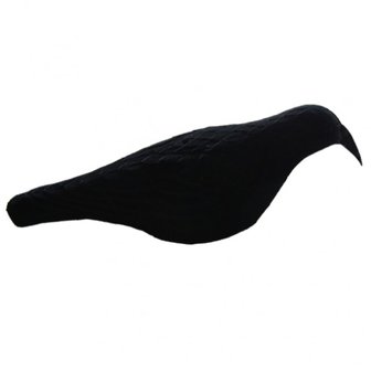 HDD011-3Rnw-50&nbsp;Lokvogel kraai stapelbaar geflockt 44cm. incl. pin, 50 stuks