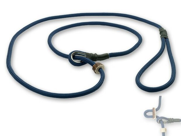 Mystique® Field trial moxon Lijn 6mm 150cm Blauw met hoornstopper