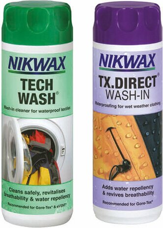 Nikwax Tech Wash en TX. Direct Twin Pack 2x300ml 