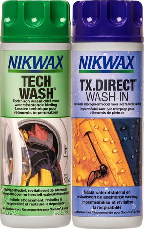 Nikwax Tech Wash en TX. Direct Twin Pack 2x300ml 
