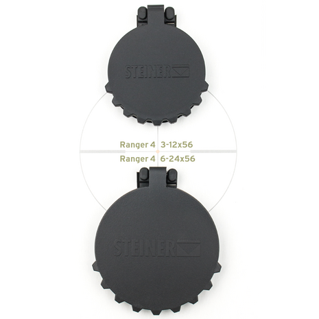 Steiner Flip Up Cover Set Ranger 4 -56mm Objective Diameter