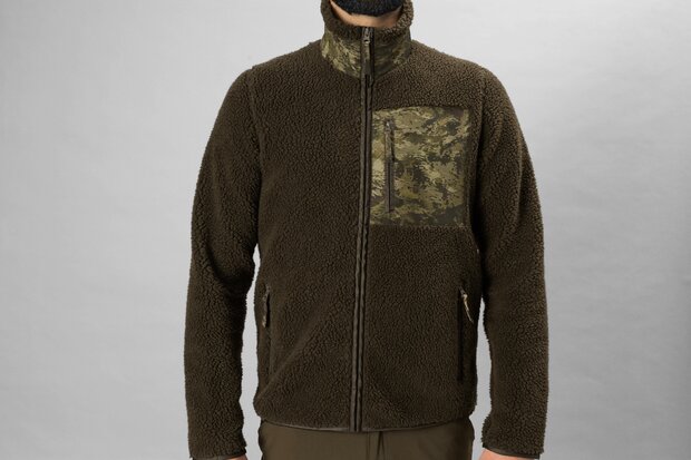 Härkila Zephyr Camo Fleece - Grizzly brown