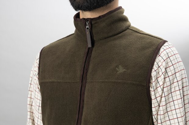 Seeland Woodcock Earl Fleece Waistcoat - Pine green melange