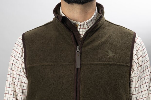 Seeland Woodcock Earl Fleece Waistcoat - Pine green melange