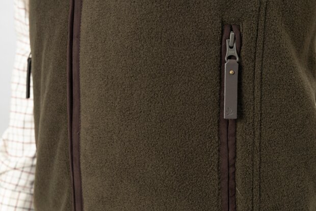 Seeland Woodcock Earl Fleece Waistcoat - Pine green melange