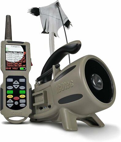 Icotec NOMAD+ Programmeerbare lokker met afstandsbediening en Bluetooth/ europese ganzen, kraaien en vossen geluiden
