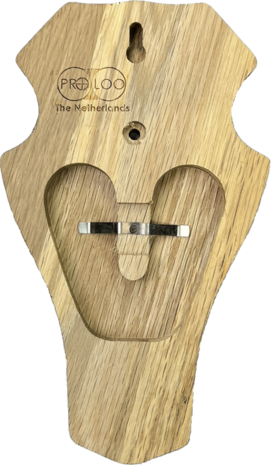 BUDGET Trofeeplank eiken bruin maat 22x13x1,8cm incl. dubbele kaakuitsparing rond 5stuks