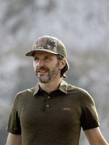 Blaser Leather Badge Cap huntec camo