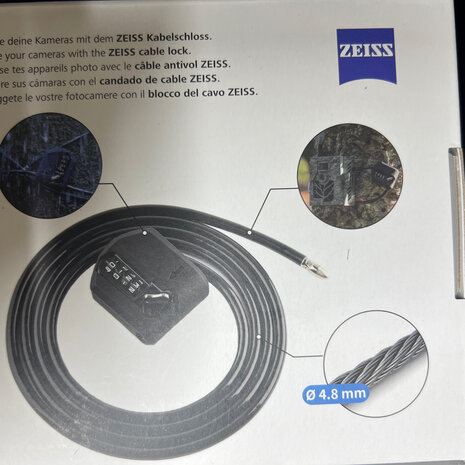 Zeiss Secacam Kabelslot – Veiligheid en Eenvoudige Installatie voor Wildcamera’s