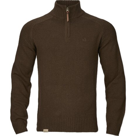 Härkila Vincent Merino Half Zip Pullover - Demitasse brown