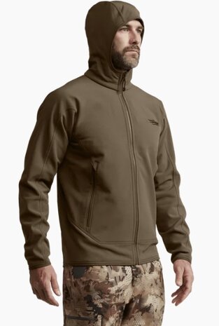 Sitka Alpha Fleece Hooded Jacket - Cattail Brown