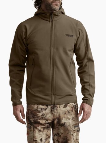 Sitka Alpha Fleece Hooded Jacket - Cattail Brown