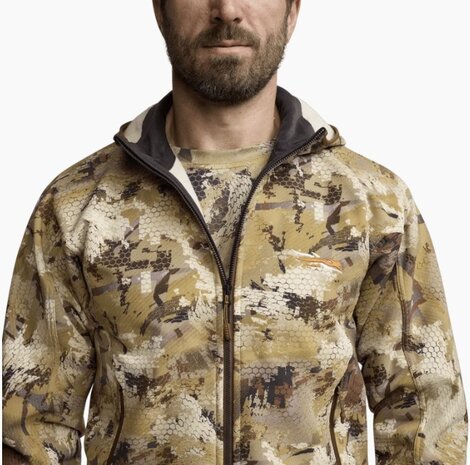 Sitka Alpha Fleece Hooded Jacket - Optifade Waterfowl Marsh