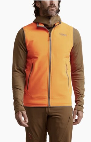 Sitka Alpha Fleece Vest - Blaze Orange