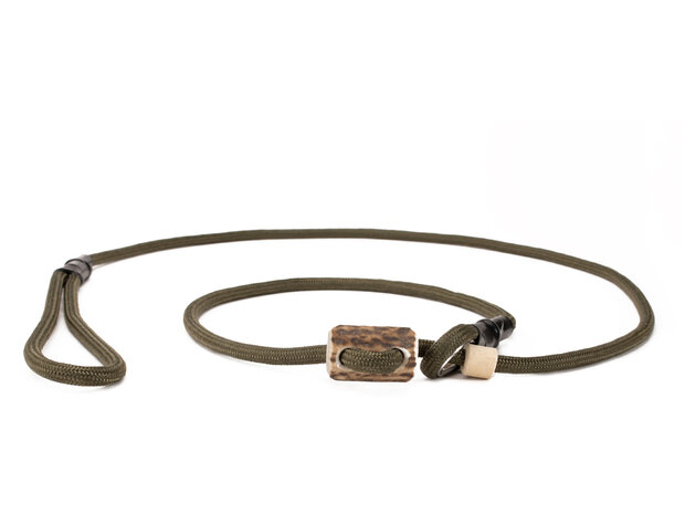 Mystique® Field trial moxon Lijn 6mm 150cm Kaki met hoornstopper
