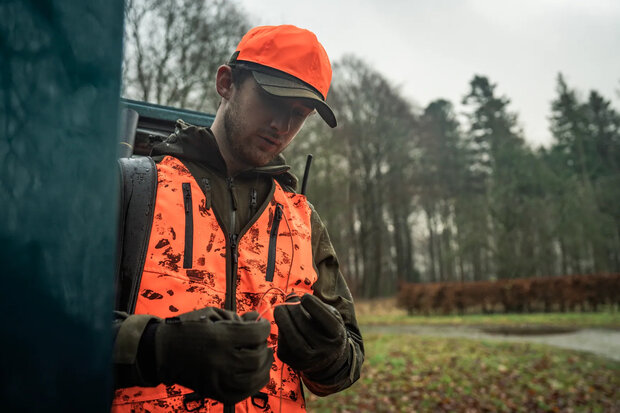 Seeland Trax Blaze Waistcoat – CE-gecertificeerde High-Vis Jachtbodywarmer met InVis® Camouflage
