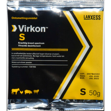 Virkon™ S Desinfectiemiddel  50 gram voor 5 liter– Effectief tegen RHD/VHD, Myxomatose & 500+ Pathogenen | Profes
