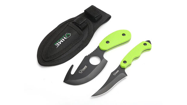 HME 2-delige vil & ontweidmessen Kit – 420HC Jachtmessen met Foedraal