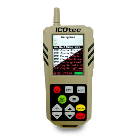 ICOtec Atom Predator Call &ndash; Elektronische Lokker met afstandsbediening, 200 Geluiden en bereik