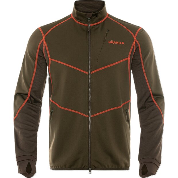 H&auml;rkila Scandinavian Fleece Jacket - Willow geen / Deep brown