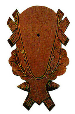 Trofeeplank Antler bewerkt 23x 14 cm donker