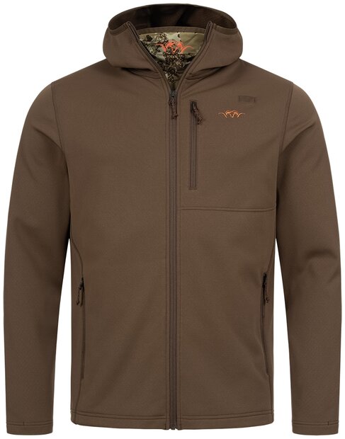 Blaser Blaser Heren Drain Full Zip Hoody met geintregreerd gezichtsmasker dark brown