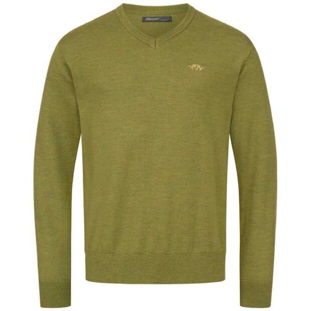 Blaser Merino V-neck trui vivid green