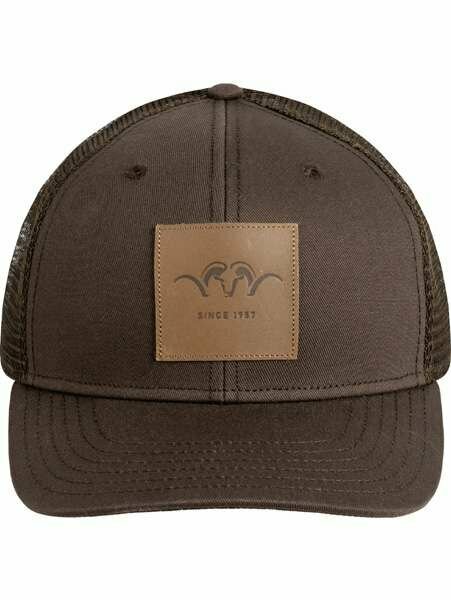 80412763 Blaser leather badge cap dark brown