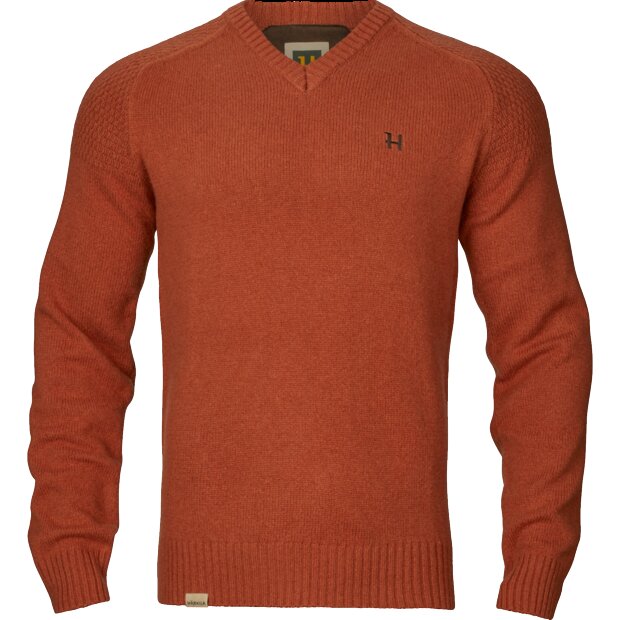H&auml;rkila Vincent Merino V-Neck Trui bombay brown