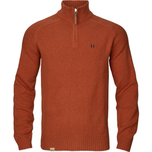 H&auml;rkila Vincent Merino Half Zip Pullover - Bombay brown