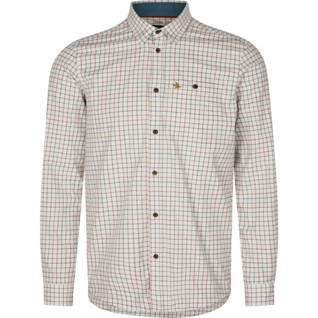 403048001 Seeland Oxford shooting shirt  grape leaf/terracotta check