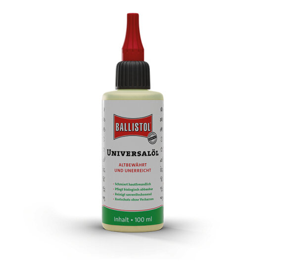 Ballistol Universal&ouml;l 100 ml met doseertip &ndash; Multifunctionele olie voor Wapens,  hout, metaal &amp; leer