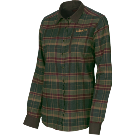 Harkila Pajala Dames L/S overhemd Rosin green check 