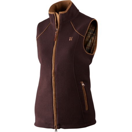 Harkila Sandhem dames fleece vest bodywarmer Dark port melange