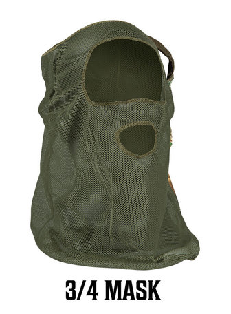 Mesh 3/4 Face Mask Groen, Card