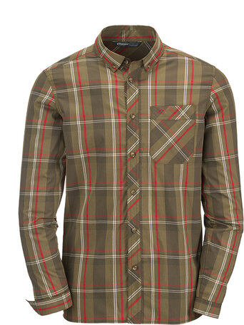 Blaser Stretch Shirt Harald, red olive checked