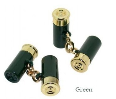 Manchetknopen, mini hagelpatronen groen