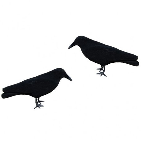 Kraaienlokker geflockt 41cm. incl. pin en voet, 10 stuks
