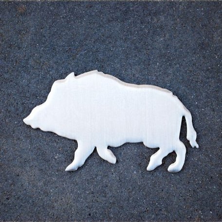 Autosticker RVS wildzwijn